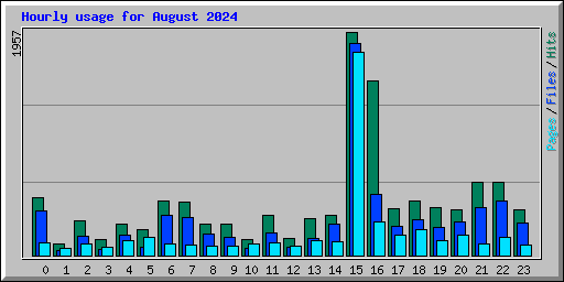 Hourly usage for August 2024