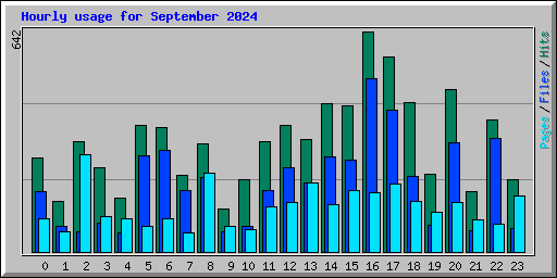 Hourly usage for September 2024