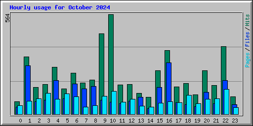 Hourly usage for October 2024