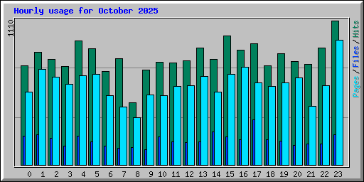 Hourly usage for October 2025