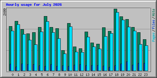 Hourly usage for July 2026