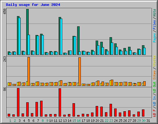 Daily usage for June 2024