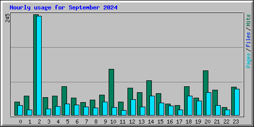 Hourly usage for September 2024