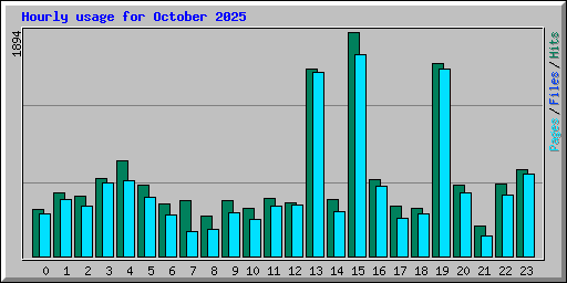Hourly usage for October 2025