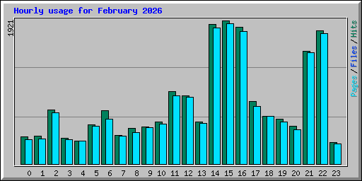 Hourly usage for February 2026