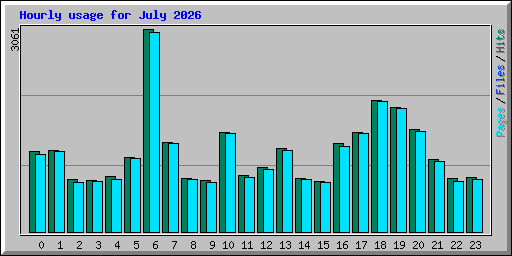 Hourly usage for July 2026