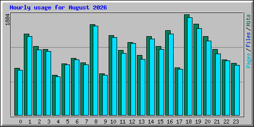 Hourly usage for August 2026