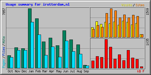 Usage summary for irotterdam.nl